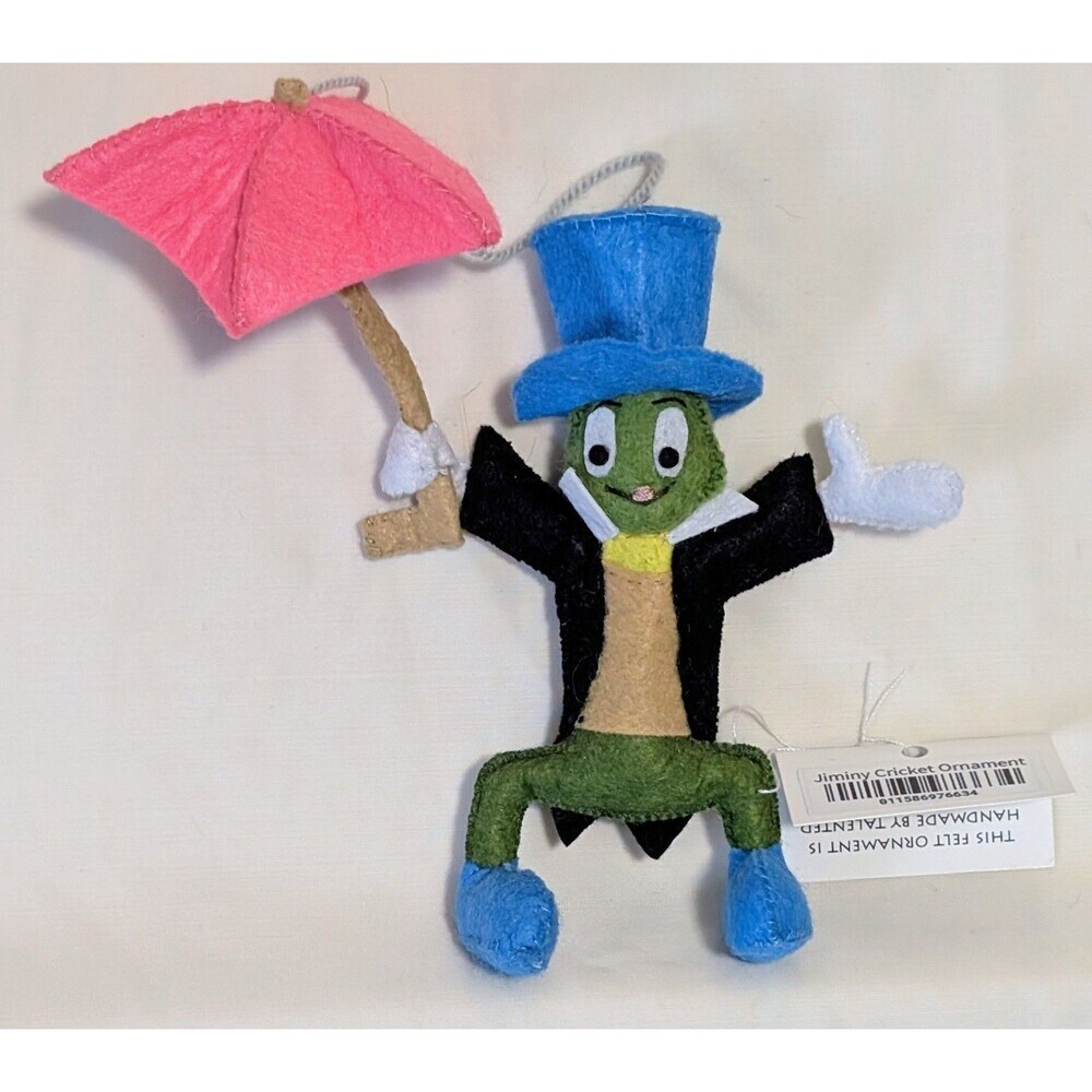 Silk Road Bazaar Jiminy Cricket Felt Ornament New With Tags Disney Character